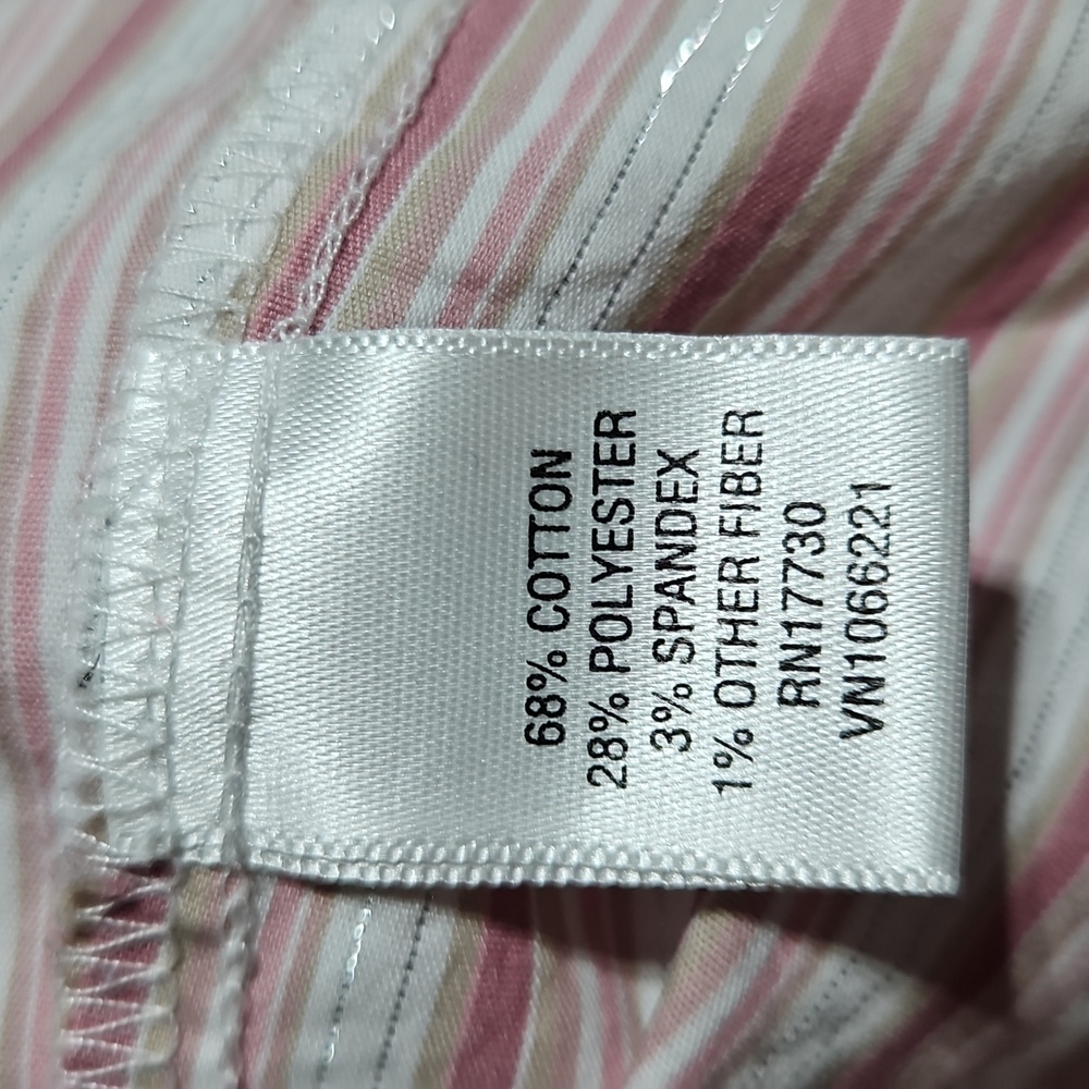 Striped Sleeveless Button Down Collared Blouse - image 7